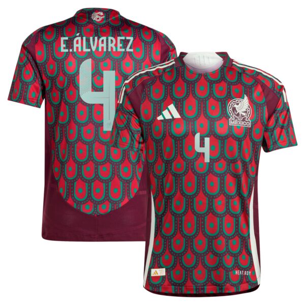 Edson Alvarez Mexico National Team 2024 Home Authentic Player Jersey - Burgundy