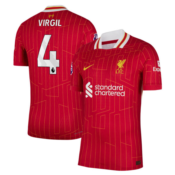 Virgil van Dijk Liverpool 2024/25 Home Authentic Player Jersey – Red