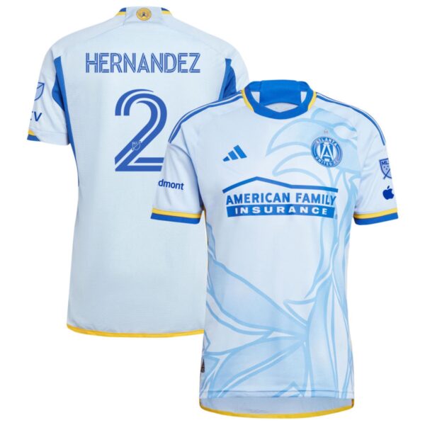 Atlanta United Fc 2024 The Resurgens Kit Authentic Jersey Light Blue 2 Hernandez