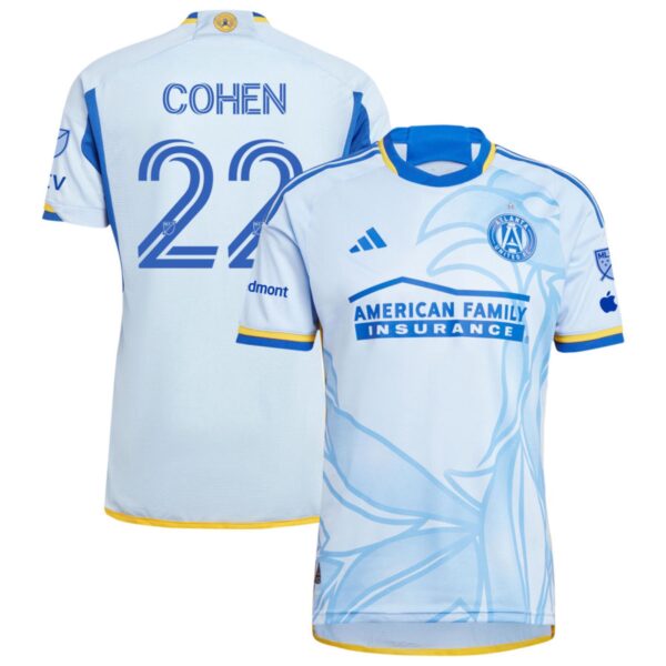 Atlanta United Fc 2024 The Resurgens Kit Authentic Jersey Light Blue 22 Cohen