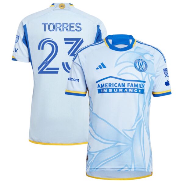 Atlanta United Fc 2024 The Resurgens Kit Authentic Jersey Light Blue 23 Torres