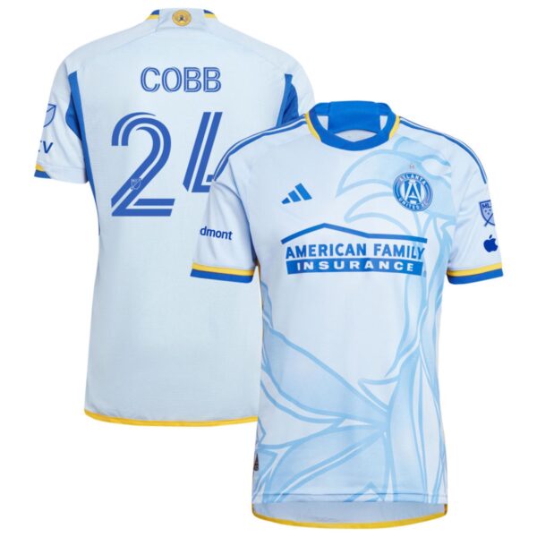 Atlanta United Fc 2024 The Resurgens Kit Authentic Jersey Light Blue 24 Cobb