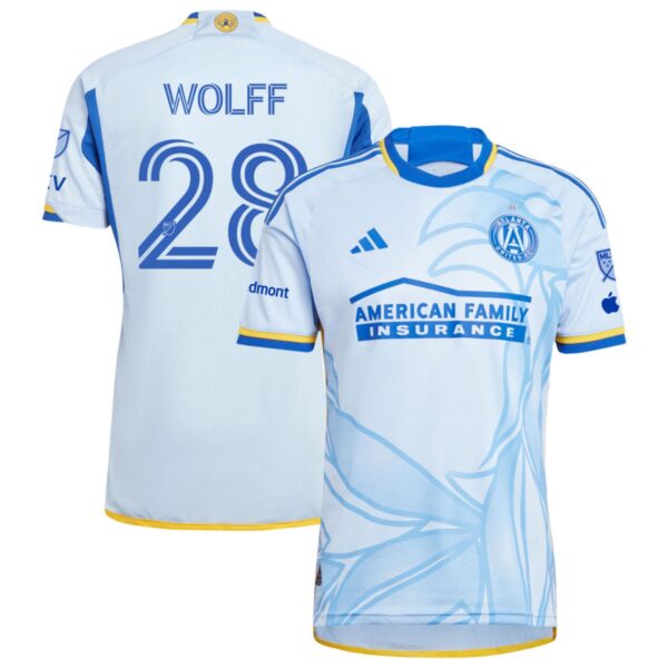 Atlanta United Fc 2024 The Resurgens Kit Authentic Jersey Light Blue 28 Wolff