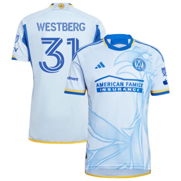 Atlanta United Fc 2024 The Resurgens Kit Authentic Jersey Light Blue 31 Westberg