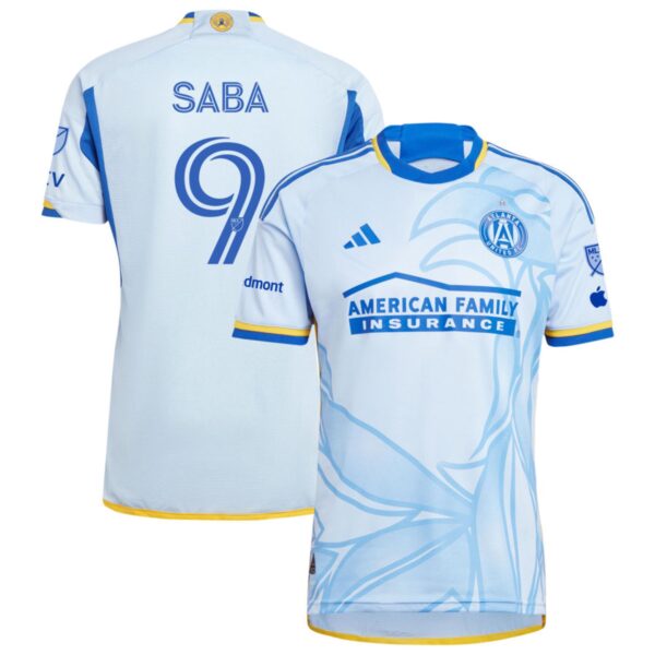 Atlanta United Fc 2024 The Resurgens Kit Authentic Jersey Light Blue 9 Saba