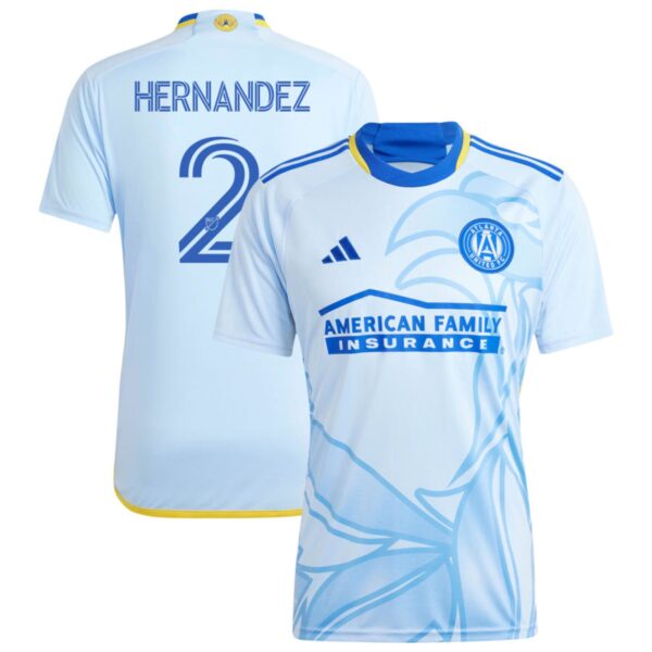 atlanta united fc 2024 the resurgens kit jersey light blue 2 hernandez 201113213