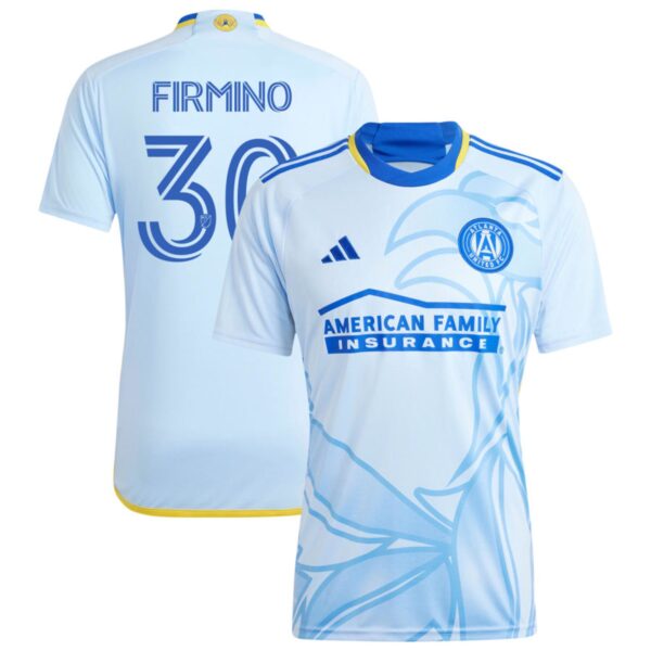 atlanta united fc 2024 the resurgens kit jersey light blue 30 firmino 201113213