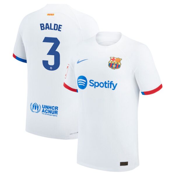 barcelona 2023 24 away authentic jersey white 3 balde