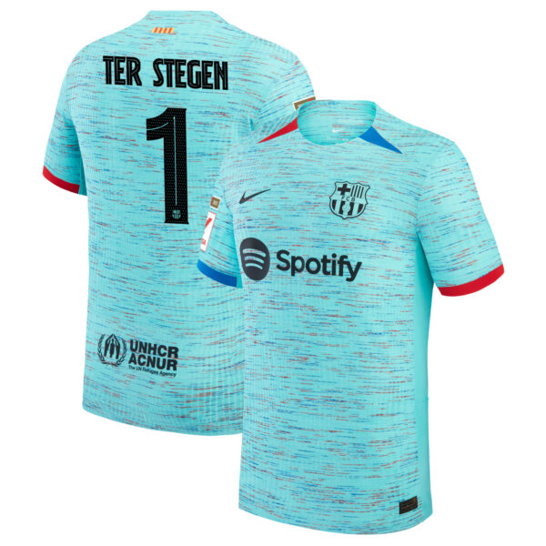 barcelona 2023 24 third authentic jersey aqua 1 ter stegen