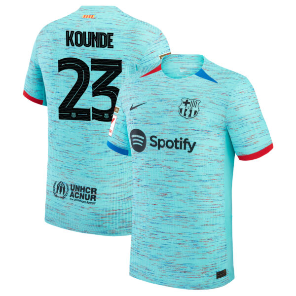 barcelona 2023 24 third authentic jersey aqua 23 kounde