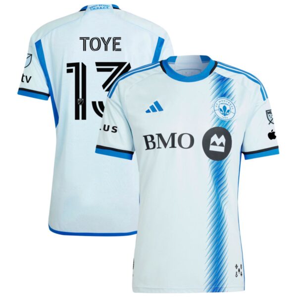 Cf Montreal 2024 La Main Authentic Jersey Light Blue 13 Toye