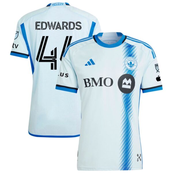 Cf Montreal 2024 La Main Authentic Jersey Light Blue 44 Edwards