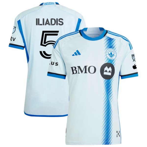 Cf Montreal 2024 La Main Authentic Jersey Light Blue 5 Iliadis