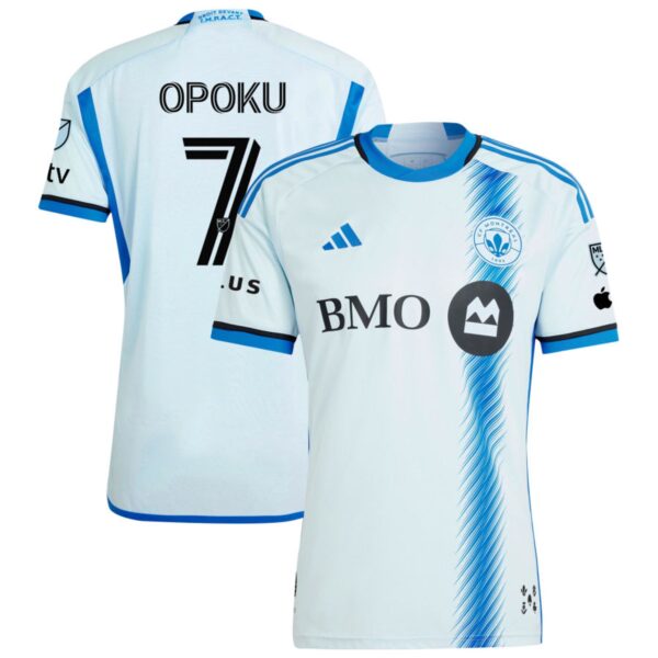 Cf Montreal 2024 La Main Authentic Jersey Light Blue 7 Opoku