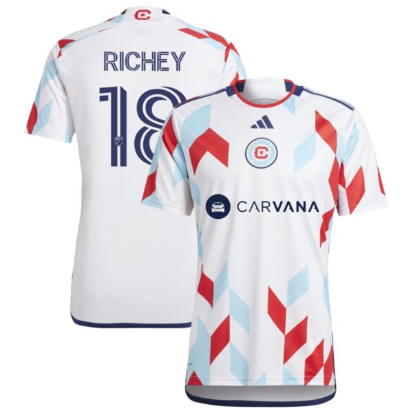 chicago fire 2024 a kit for all jersey white 18 richey 201177063