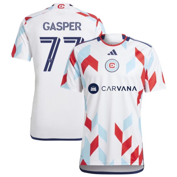 chicago fire 2024 a kit for all jersey white 77 gasper 201177063