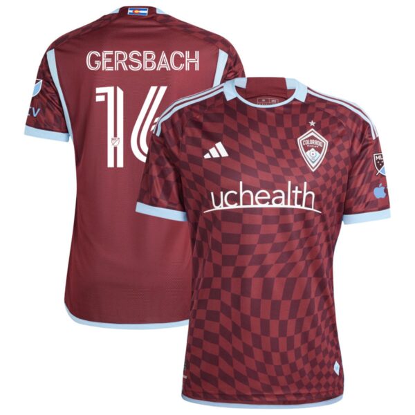 Colorado Rapids 2024 One Flag Kit Authentic Jersey Burgundy 16 Gersbach