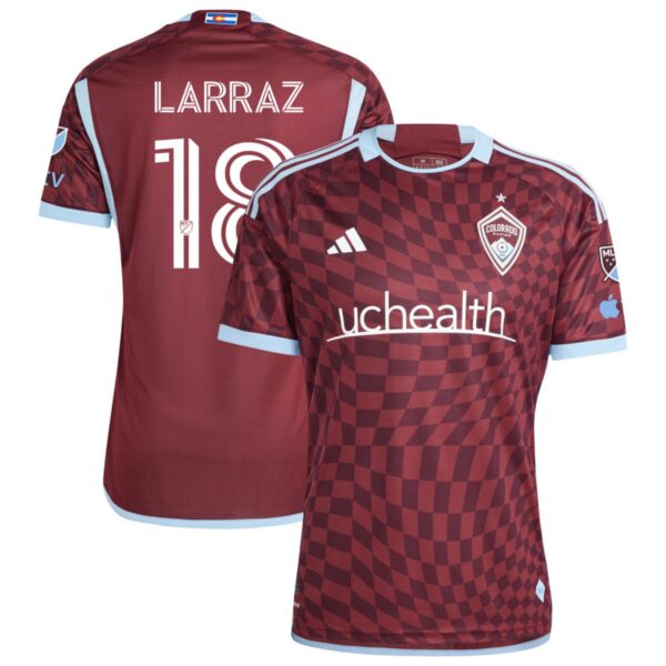 Colorado Rapids 2024 One Flag Kit Authentic Jersey Burgundy 18 Larraz