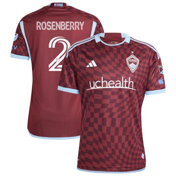 Colorado Rapids 2024 One Flag Kit Authentic Jersey Burgundy 2 Rosenberry