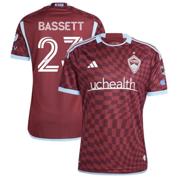 Colorado Rapids 2024 One Flag Kit Authentic Jersey Burgundy 23 Bassett