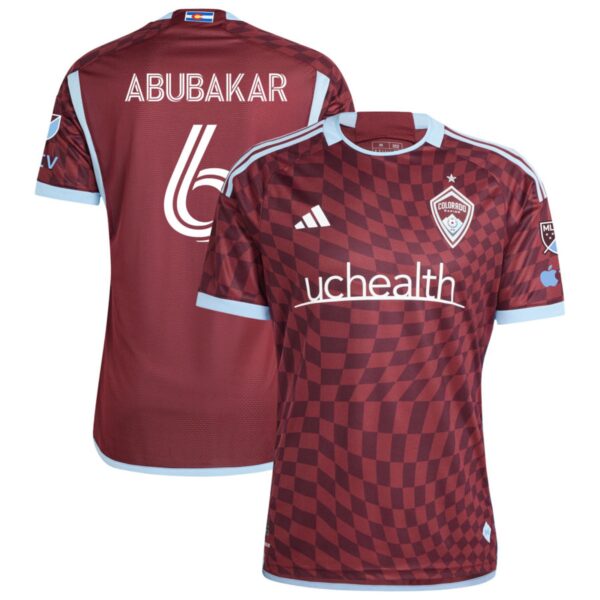 Colorado Rapids 2024 One Flag Kit Authentic Jersey Burgundy 6 Abubakar