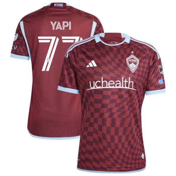 Colorado Rapids 2024 One Flag Kit Authentic Jersey Burgundy 77 Yapi