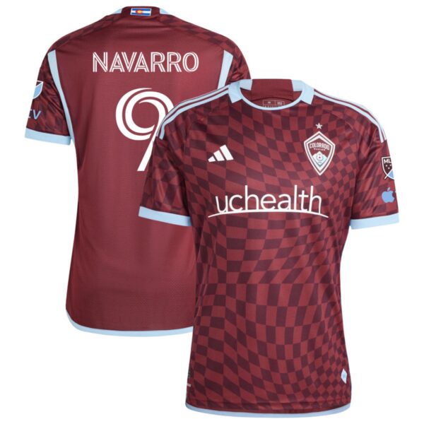 Colorado Rapids 2024 One Flag Kit Authentic Jersey Burgundy 9 Navarro