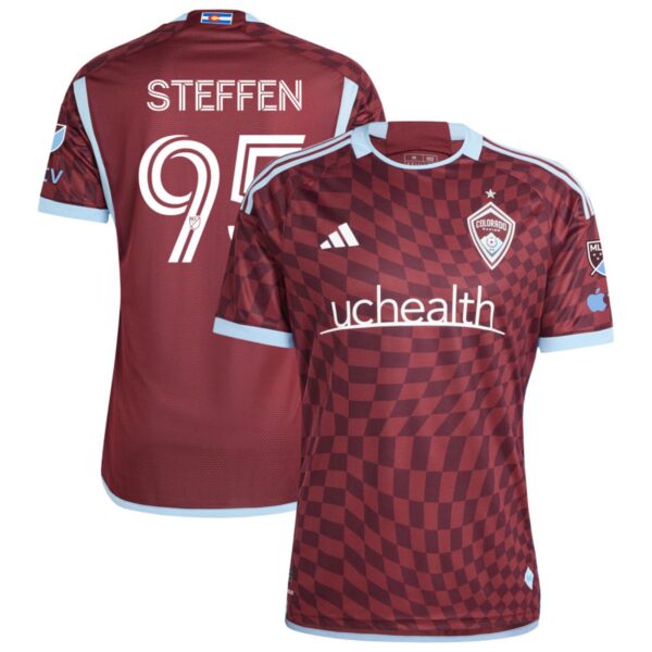 Colorado Rapids 2024 One Flag Kit Authentic Jersey Burgundy 95 Steffen