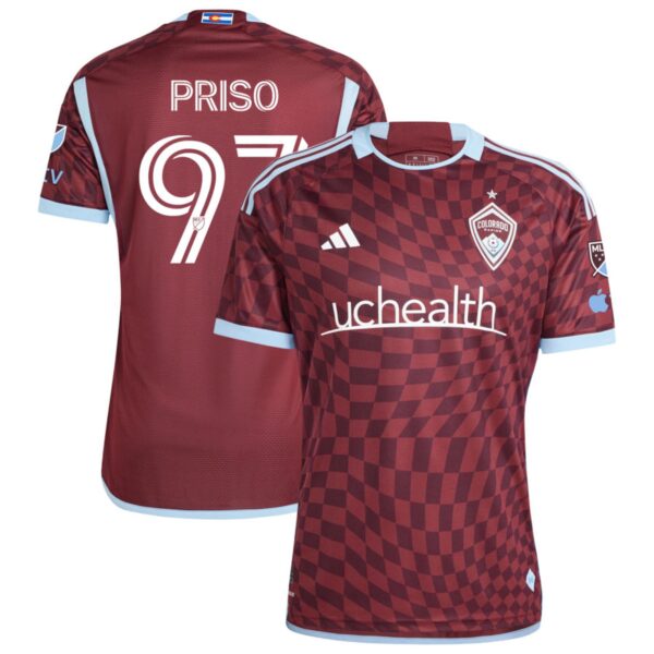 Colorado Rapids 2024 One Flag Kit Authentic Jersey Burgundy 97 Priso