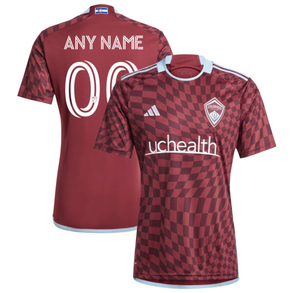 colorado rapids 2024 one flag kit jersey burgundy 00 any name 201110892