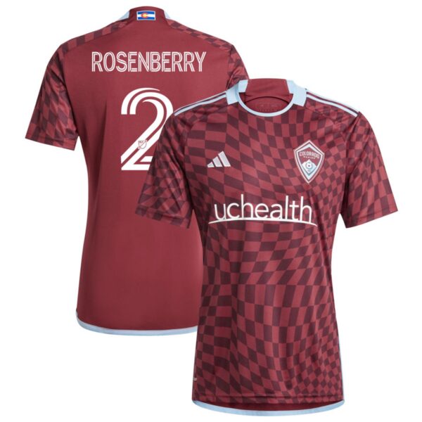 colorado rapids 2024 one flag kit jersey burgundy 2 rosenberry 201110892