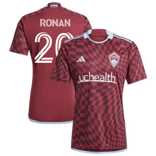 colorado rapids 2024 one flag kit jersey burgundy 20 ronan 201110892