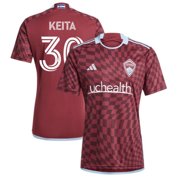 colorado rapids 2024 one flag kit jersey burgundy 30 keita 201110892