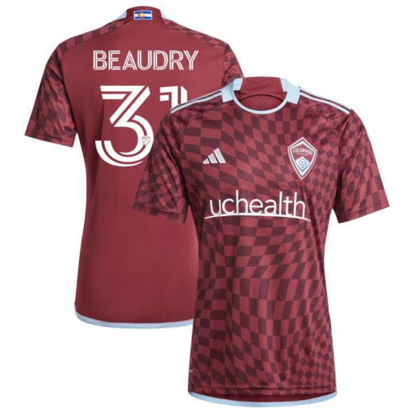 colorado rapids 2024 one flag kit jersey burgundy 31 beaudry 201110892