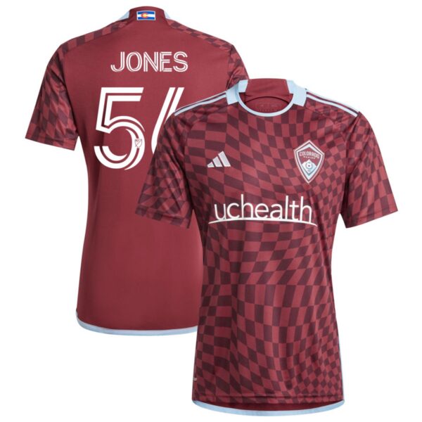 colorado rapids 2024 one flag kit jersey burgundy 56 jones 201110892