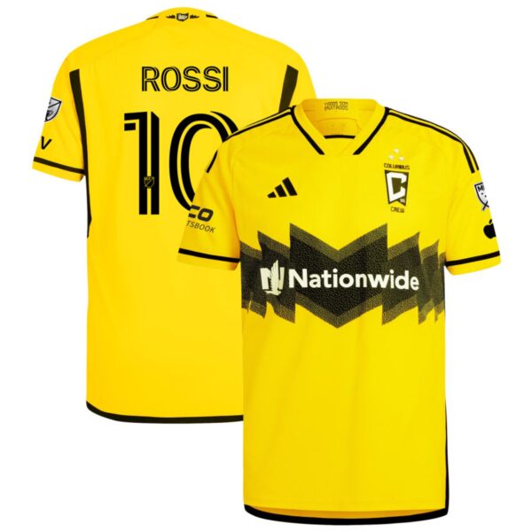 Columbus Crew 2024 The Home Kit Authentic Jersey Yellow 10 Rossi