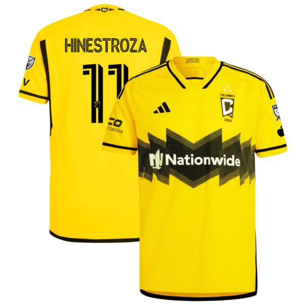 Columbus Crew 2024 The Home Kit Authentic Jersey Yellow 11 Hinestroza