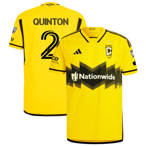 Columbus Crew 2024 The Home Kit Authentic Jersey Yellow 2 Quinton