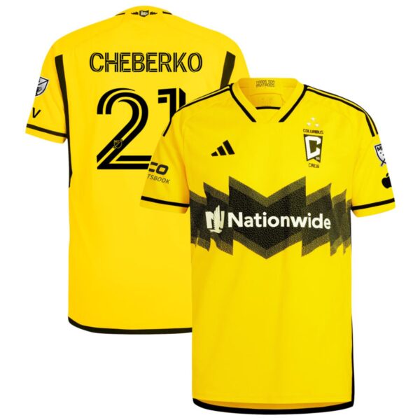 Columbus Crew 2024 The Home Kit Authentic Jersey Yellow 21 Cheberko