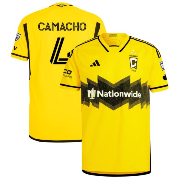 Columbus Crew 2024 The Home Kit Authentic Jersey Yellow 4 Camacho