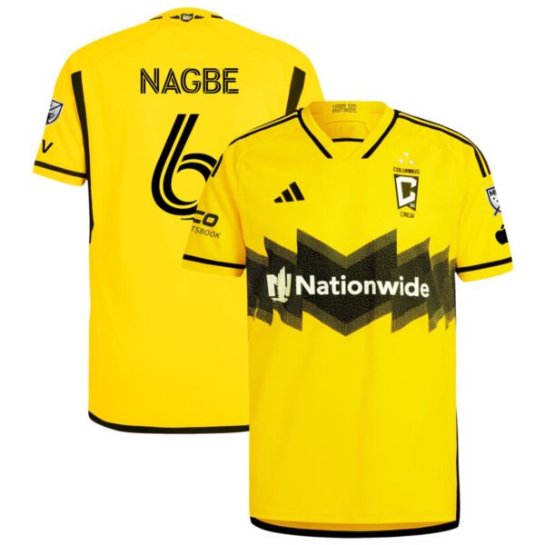 Columbus Crew 2024 The Home Kit Authentic Jersey Yellow 6 Nagbe