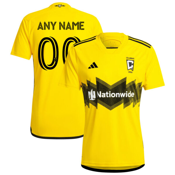 columbus crew 2024 the home kit jersey yellow 00 any name 201110893