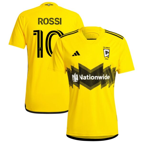 columbus crew 2024 the home kit jersey yellow 10 rossi 201110893