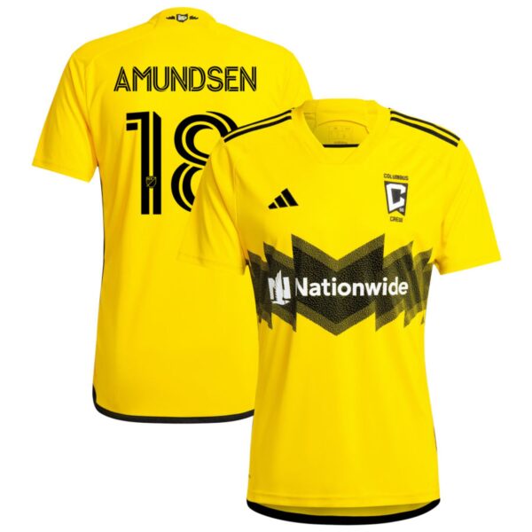 columbus crew 2024 the home kit jersey yellow 18 amundsen 201110893