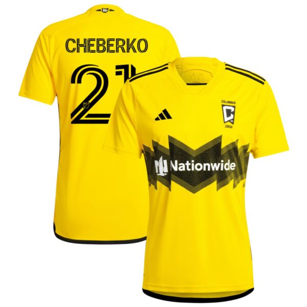 columbus crew 2024 the home kit jersey yellow 21 cheberko 201110893