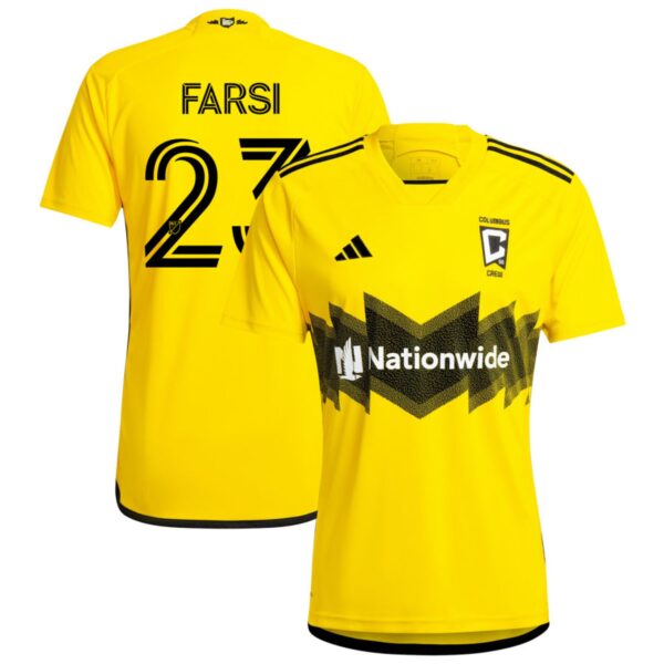 columbus crew 2024 the home kit jersey yellow 23 farsi 201110893