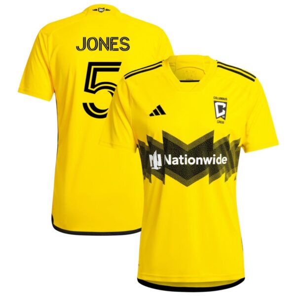 columbus crew 2024 the home kit jersey yellow 5 jones 201110893