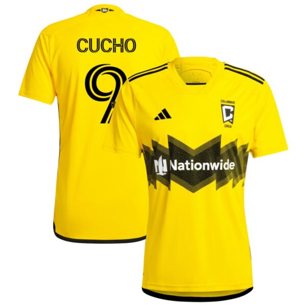 columbus crew 2024 the home kit jersey yellow 9 cucho 201110893