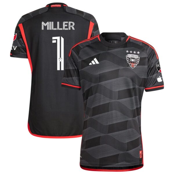 D C United 2024 The Icon Kit Authentic Jersey Black 1 Miller