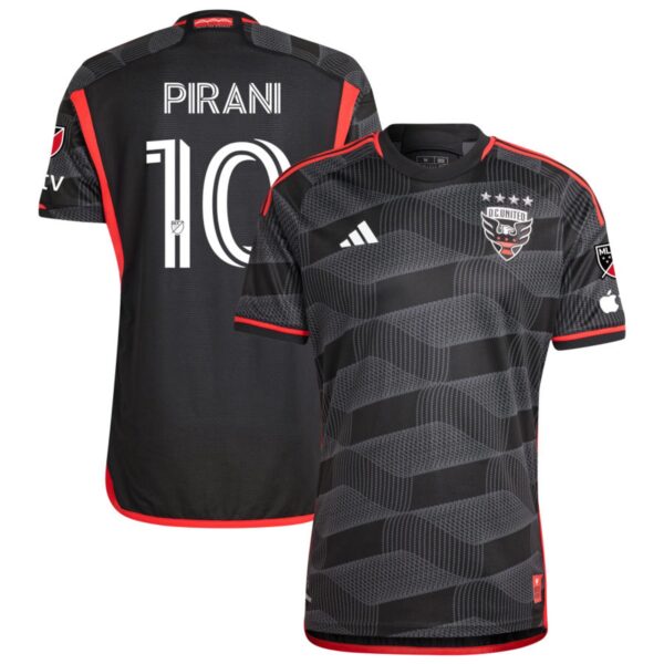 D C United 2024 The Icon Kit Authentic Jersey Black 10 Pirani